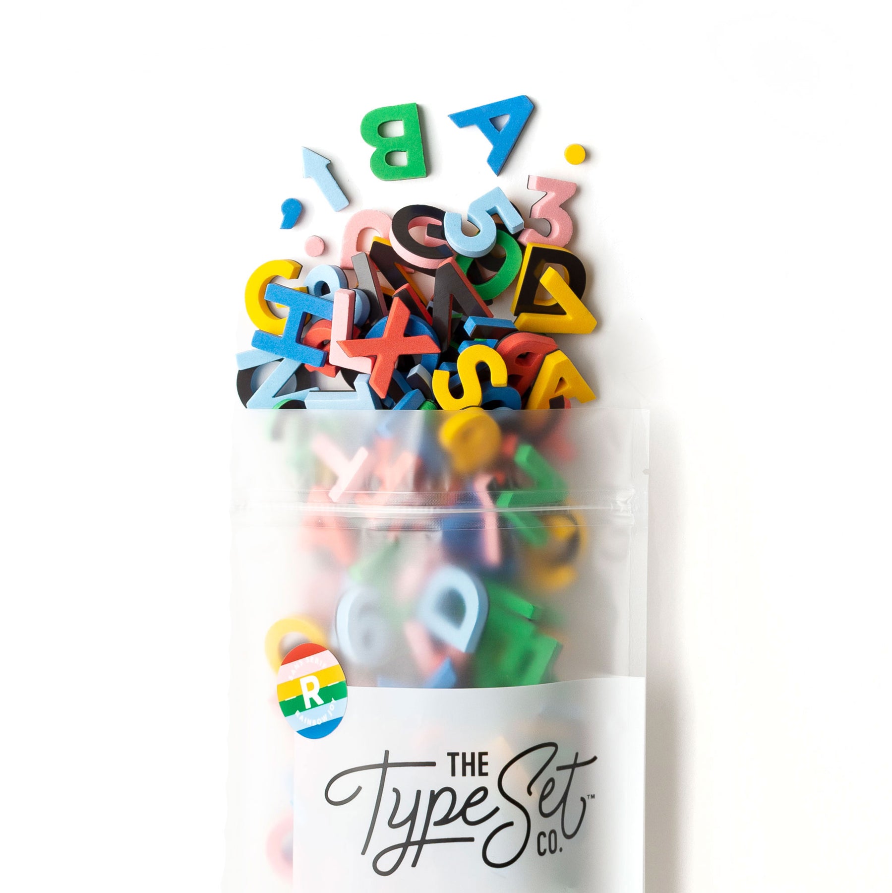 The Type Set Co.® Soft Magnetic Letters Sans Serif Rainbow Joy