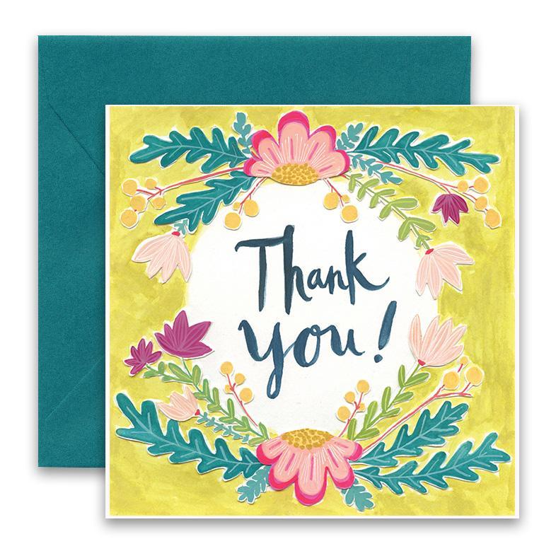 Flowered Thank You Card