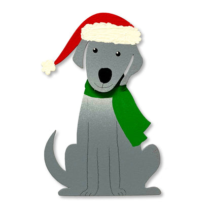 Christmas Dog w/ Movable Head Magnet
