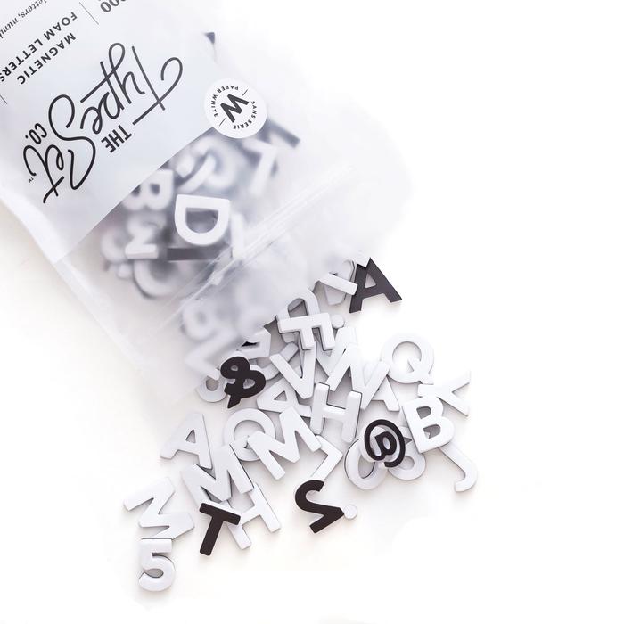 The Type Set Co.® Soft Magnetic Letters Sans Serif Paper White