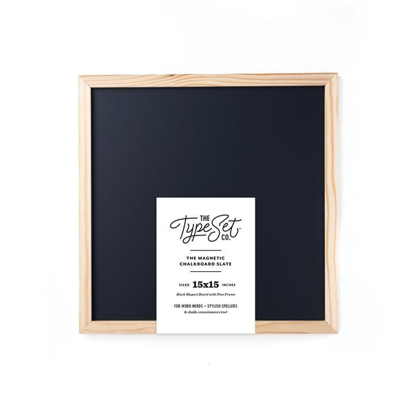 The Type Set Co.® 15x15 Magnetic Letter Board Slate Black