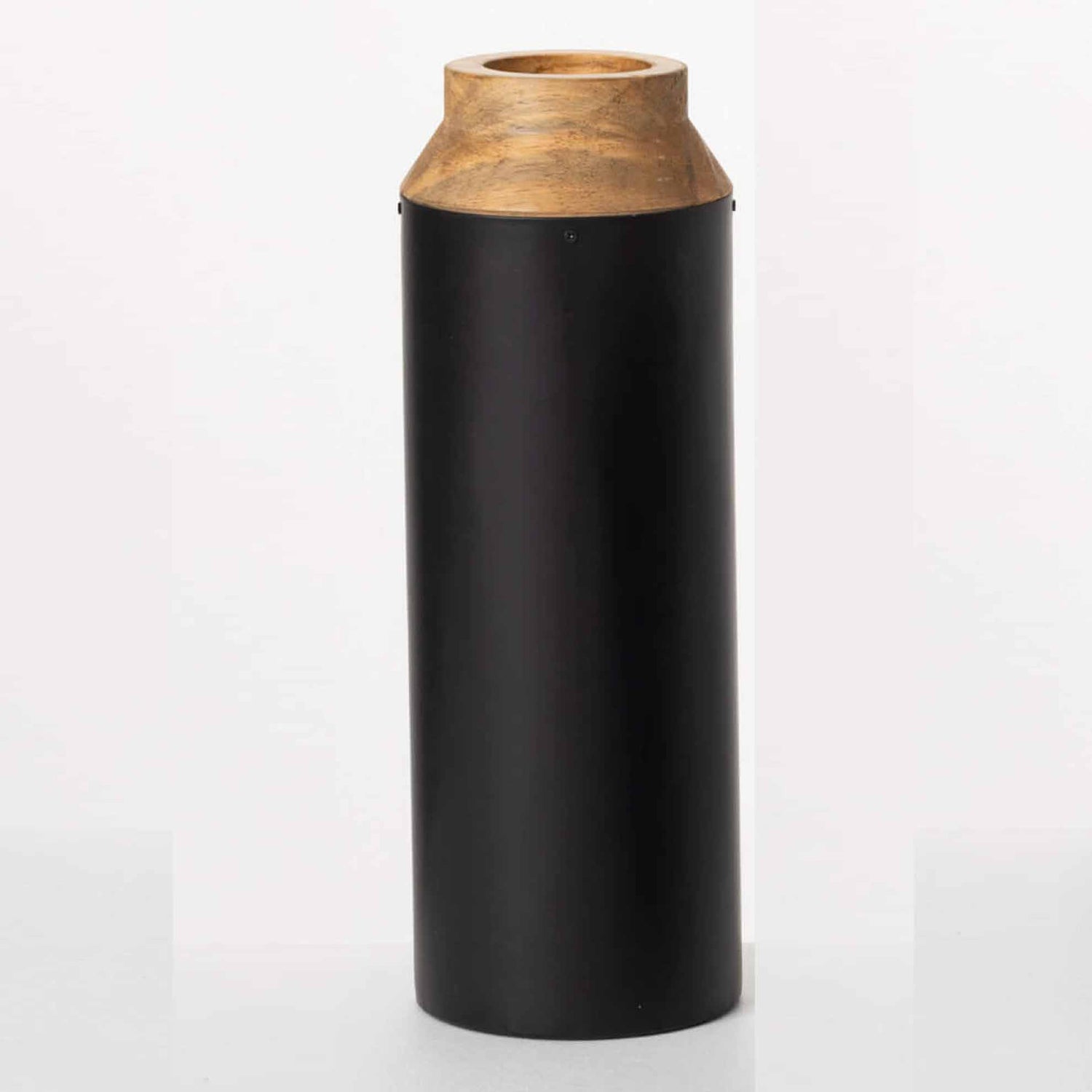 Wood &amp; Black Vase