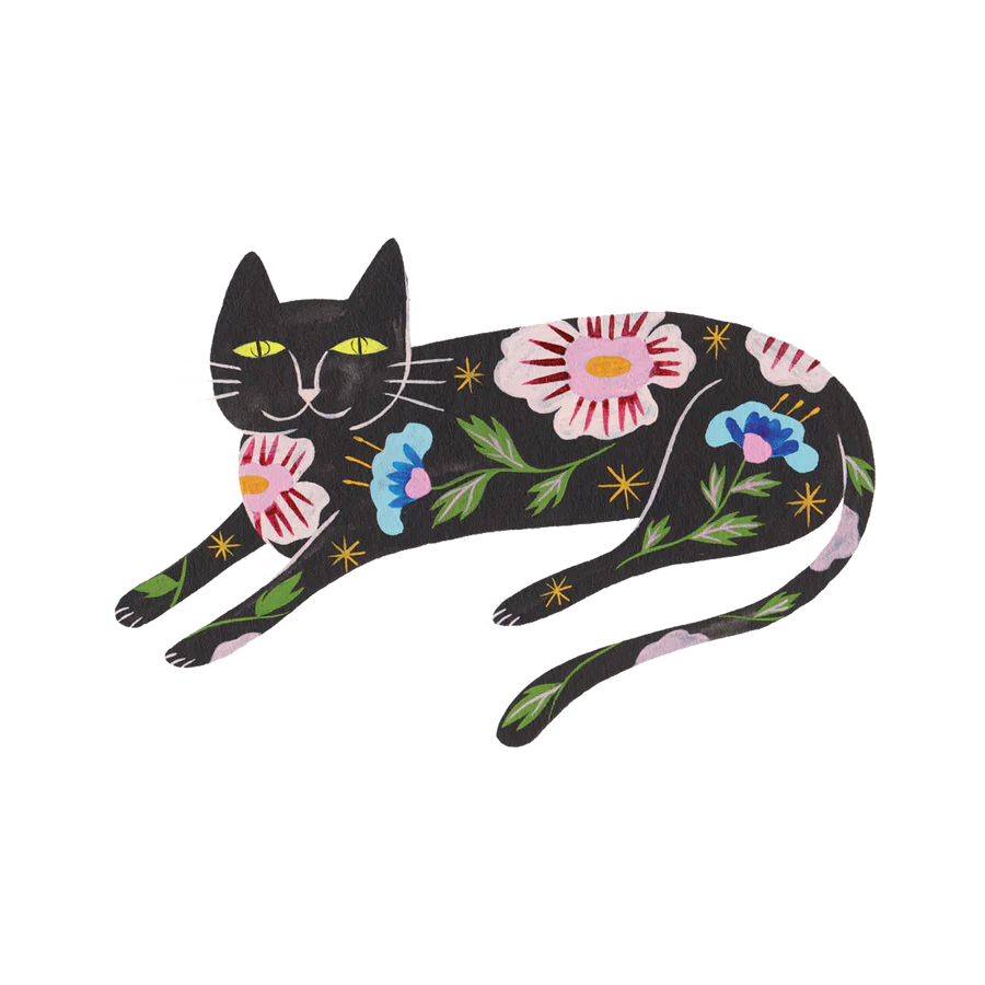 Tattly Flower Cat Tattoo Pair